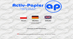 Desktop Screenshot of activpapier.pl