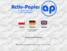 Tablet Screenshot of activpapier.pl